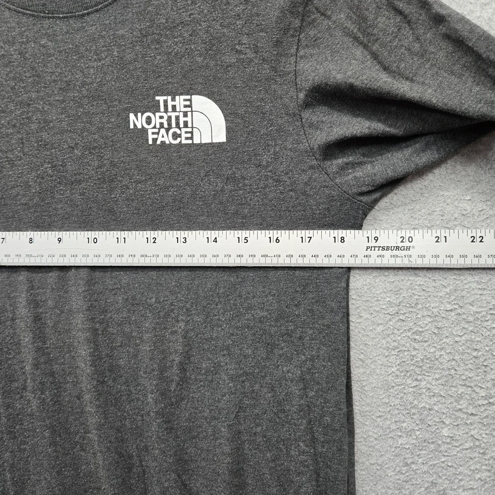 The North Face Men Shirt S Gray NSE Graphic Logo Crew Neck Long Sleeve Tee